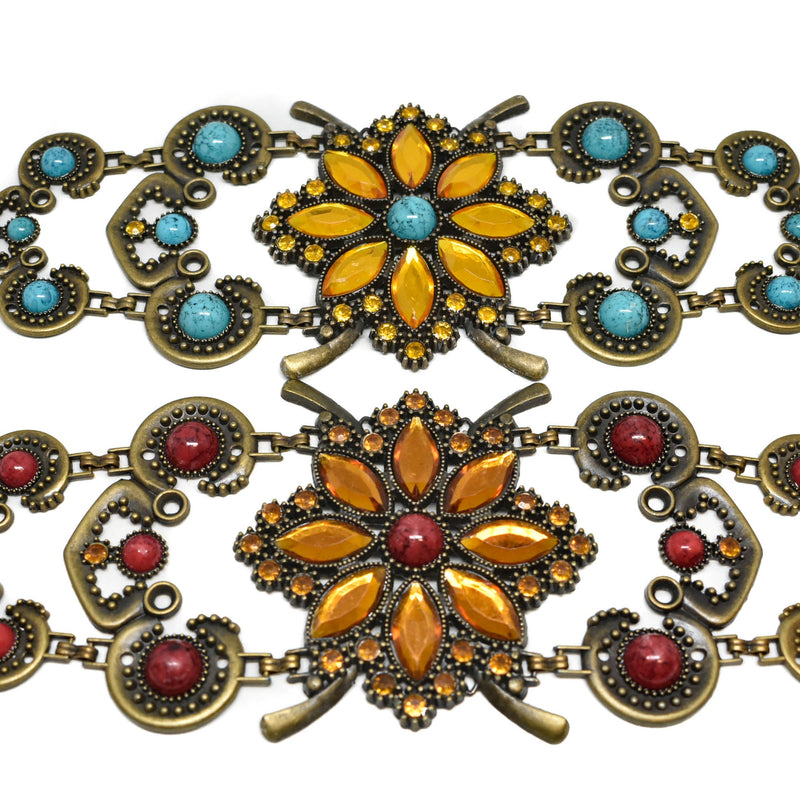 Vintage Flower Buckle Connector 9.90 x 3.75