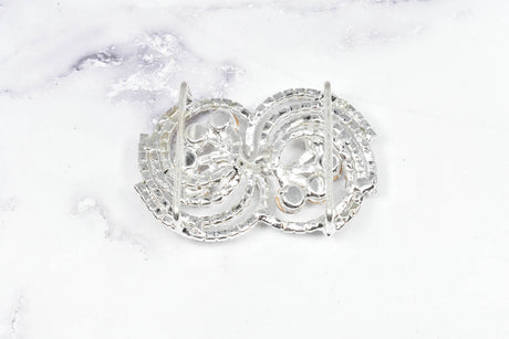 Rhinestone Spiral Buckles 2 3/4" x 1 3/4"