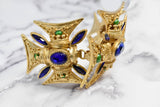 Gold Gemstone Foldable Buckle 6.75 x 3 in