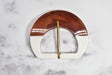 Belt Buckle White Blonde Tortoise 3.50"