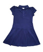 Girl Classic Polo Shirt Dress Cotton Pique Fabric - Ruffle, Girls Uniform, White (4/5, 6, 8, 10)