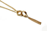 Gold Necklace Dangling Chain Rings