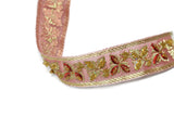 Sequins Beaded Floral Trim Red 1.25 Inch