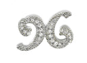 Rhinestone Connector Letter H 3" x 2"