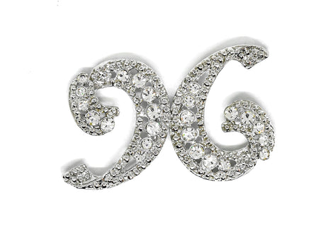 Rhinestone Connector Letter H 3" x 2"