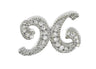 Rhinestone Connector Letter H 3" x 2"