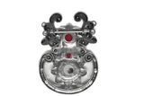Floral Buckle Connector Silver Metal Beaded 4.90 x 3.63