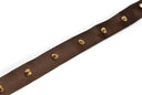 Studded Grosgrain Ribbon Black Gold 0.90"