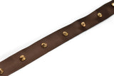 Studded Grosgrain Ribbon Black Gold 0.90"
