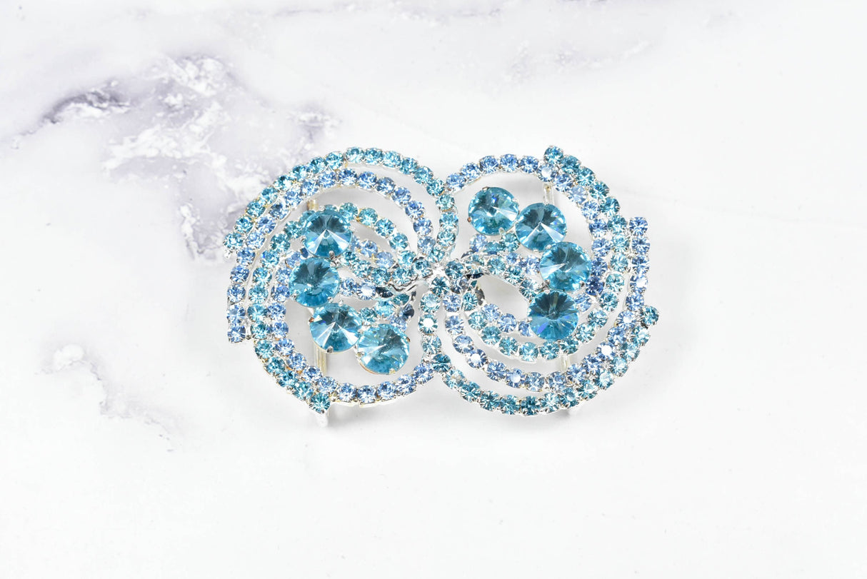 Rhinestone Spiral Buckles 2 3/4" x 1 3/4"