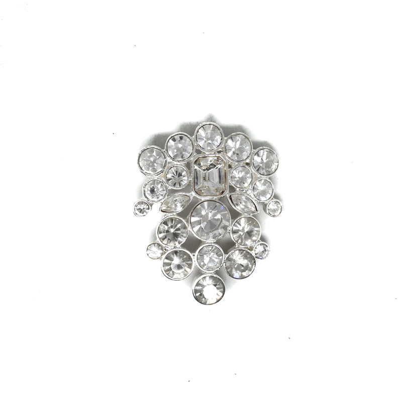 Crystal Rhinestone Brooch 1.75"