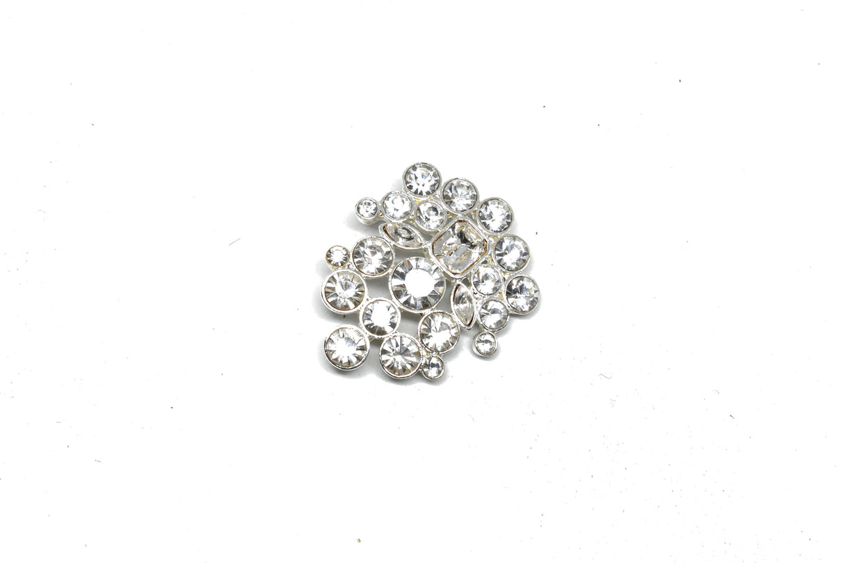 Crystal Rhinestone Brooch 1.75"