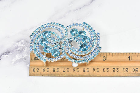 Rhinestone Spiral Buckles 2 3/4" x 1 3/4"