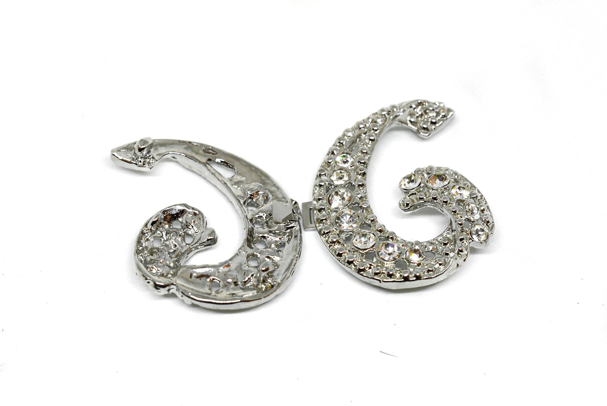 Rhinestone Connector Letter H 3" x 2"