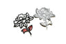 Sequins Flower Applique Iron-On Blue Red
