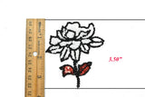 Sequins Flower Applique Iron-On Blue Red