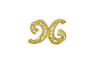 Rhinestone Connector Letter H 3" x 2"