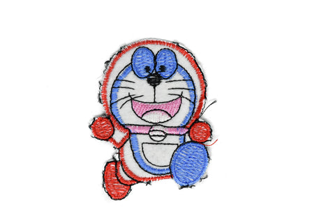 Iron-On Character Patch Doraemon Cat 2.63" x 2"