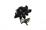 Sequins Flower Applique Iron-On Blue Red