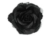 Flower Applique Black Organza 3.25 Inch
