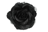 Flower Applique Black Organza 3.25 Inch