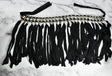 Fringe Trim Metallic Silver Beads