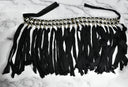 Fringe Trim Metallic Silver Beads