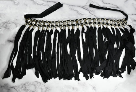 Fringe Trim Metallic Silver Beads
