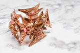 Gold Gemstone Foldable Buckle 6.75 x 3 in