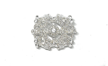 Crystal Rhinestone Brooch 3" x 2.50"
