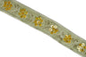 Sequins Beaded Floral Trim 1.25"