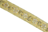 Sequins Beaded Floral Trim 1.25"