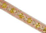 Sequins Beaded Floral Trim 1.25"