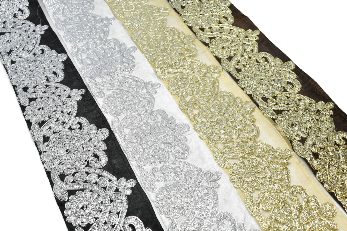 Metallic Brocade Trim 2 7/8in
