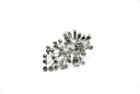 Rhinestone Crystal Brooch Vintage Style 2.75 x 1.75