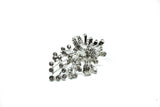 Rhinestone Crystal Brooch Vintage Style 2.75 x 1.75
