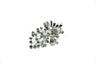 Rhinestone Crystal Brooch Vintage Style 2.75 x 1.75