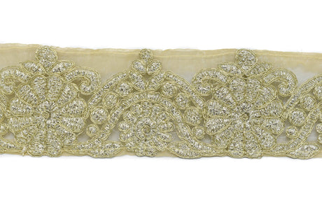 Metallic Brocade Trim 2 7/8in