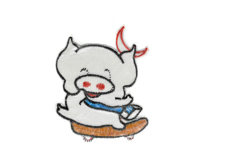 Iron-On Patch Skating Piggy 2.5 x 3