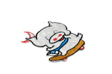 Iron-On Patch Skating Piggy 2.5 x 3