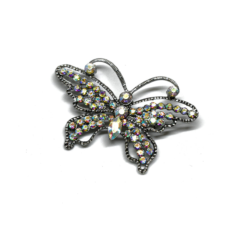 Rhinestone Butterfly Brooch