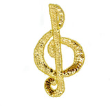 Sequins Musical Note Applique Gold