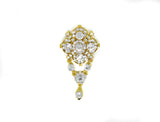 Rhinestone Brooch Vintage Crystal Hanging