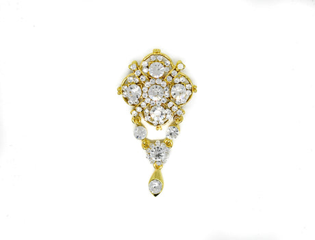 Rhinestone Brooch Vintage Crystal Hanging