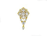 Rhinestone Brooch Vintage Crystal Hanging