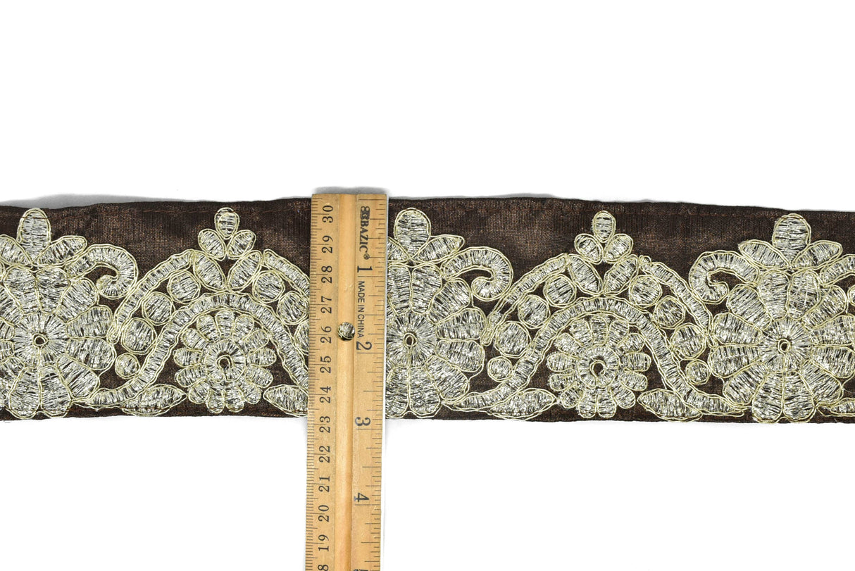 Metallic Brocade Trim 2 7/8in