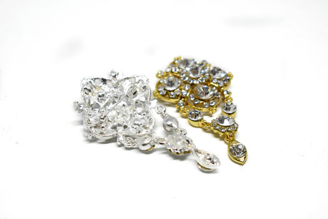 Rhinestone Brooch Vintage Crystal Hanging