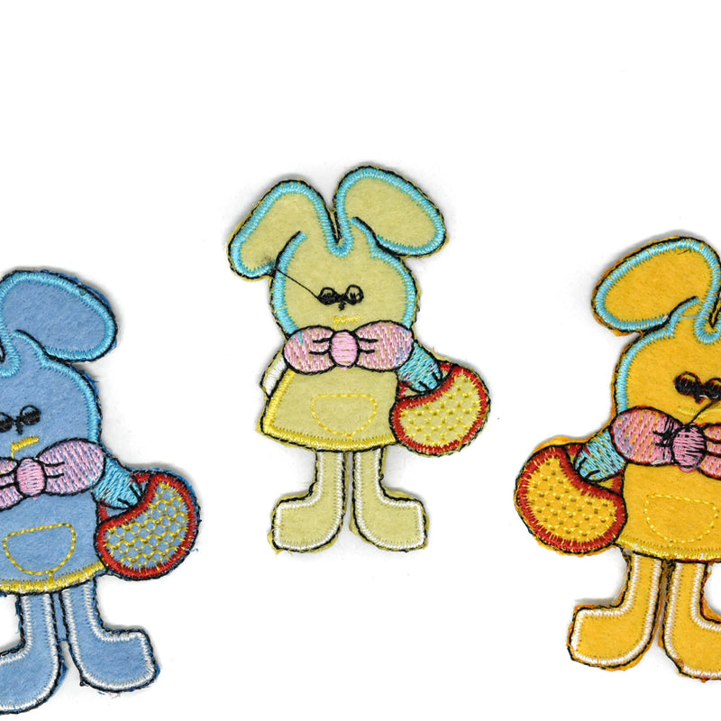 Easter Bunny Iron-On Patch Applique 3.25 x 2.50