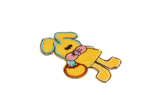 Easter Bunny Iron-On Patch Applique 3.25 x 2.50