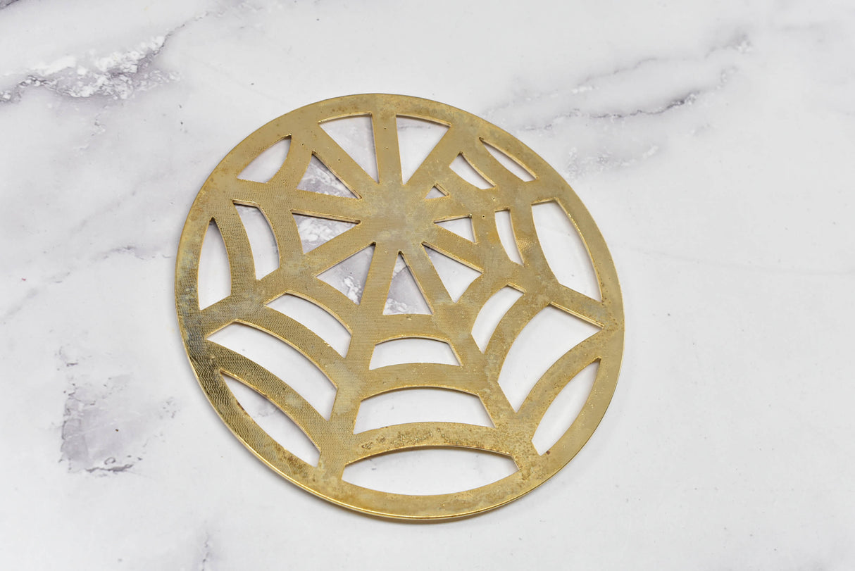 Rhinestone Buckle Gold Webbed 4"